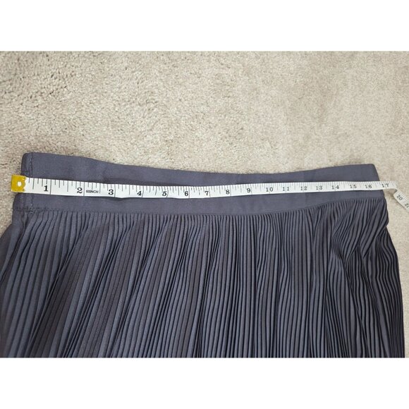 Pleated Midi Skirt Old Navy Size L Gray Polyester - Picture 2 of 7